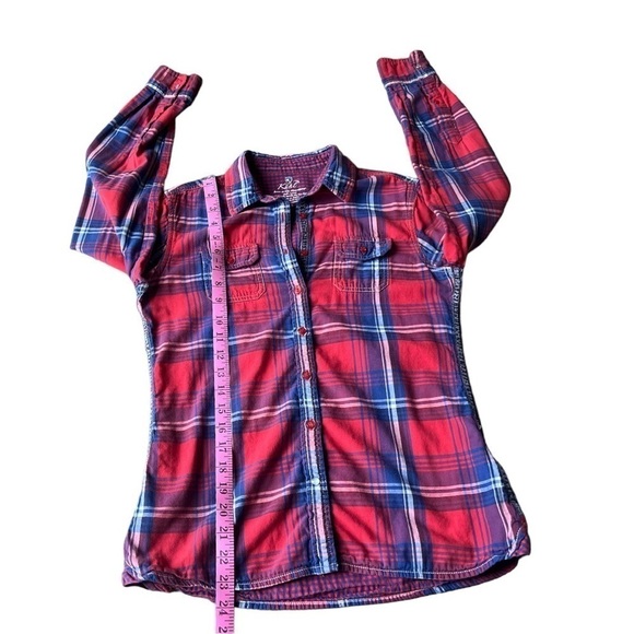 Kuhl Women’s Red Plaid 100% Cotton Button Down Long Sleeve Shirt, Size Small - Picture 9 of 9